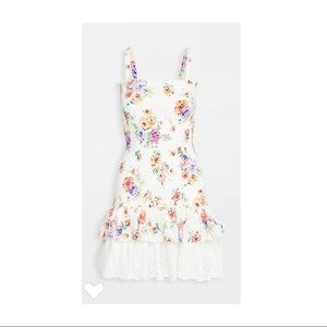 WAYF Herbie Smocked Tiered Ruffle Mini Dress